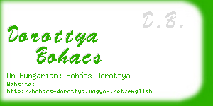 dorottya bohacs business card