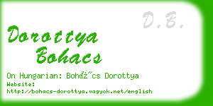 dorottya bohacs business card